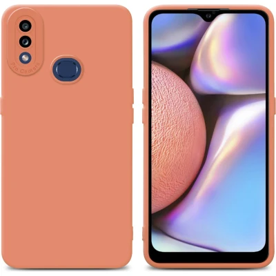 Afbeelding van Cadorabo Hoesje geschikt voor Samsung Galaxy A10s / M01s in Fluid LICHT ORANJE Beschermhoes gemaakt van flexibel TPU silicone Cover Case