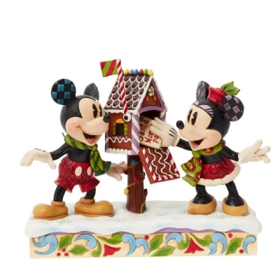 Afbeelding van Disney Traditions Mickey and Minnie Mouse Posting a Christmas Letter 18 cm