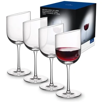 Afbeelding van Villeroy &amp; Boch NewMoon Rode Wijnglas 40,5 Cl Set Van 4 Transparant