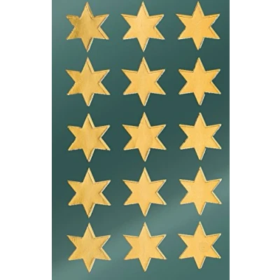 Afbeelding van Avery Etiket Z design Christmas gouden sterren 2 vel