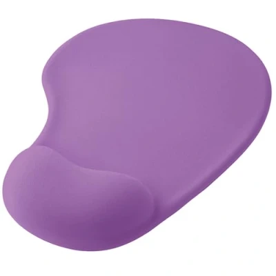 Afbeelding van OcioDual Ergonomische muismat met paarse gel polssteun en antislip rubberen basis 23 cm x 19