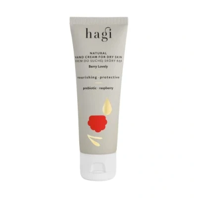 Afbeelding van Hagi Berry Lovely Natuurlijke handcrème voor droge huid inuline panthenol extract van rode vruchten aardbeienextract frambozenextract bramenextract voedend 50 ml
