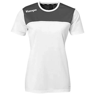 Afbeelding van Kempa Emotion 2.0 Shirt Korte Mouw Dames Wit Antraciet Maat 2XL