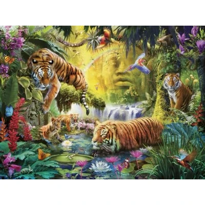 Afbeelding van Ravensburger Puzzle 12000696 Idylle am Wasserloch 1500 Teile für Erwachsene und Kinder ab 14 Jahren, mit Tiger Motiv