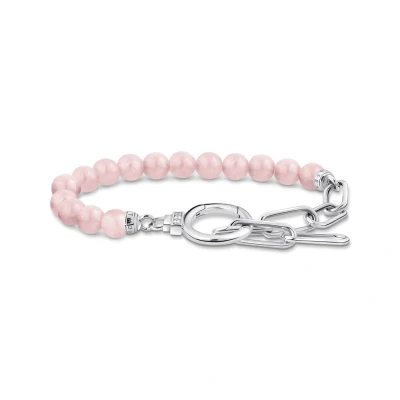 Afbeelding van Thomas Sabo Damesarmband 925 sterling zilver A2134 035 9 L19V, Rozenkwarts