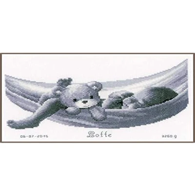 Afbeelding van Borduurpakket geboorte Baby in hangmat 0150906