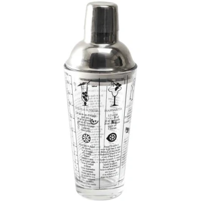 Image de COOK CONCEPT KV7351 Shaker en Verre Avec Recette 450 ml Art de la Table Boisson Apéro, Cocktail, Bière, Jus, Apéritif, Alcool, Liqueur