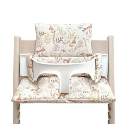 Afbeelding van Blausberg Baby Tripp Trapp Set van 2 Stokke kinderstoelkussens, zitkussen, vos beige, materiaal gecertificeerd volgens Öko Tex Standard 100