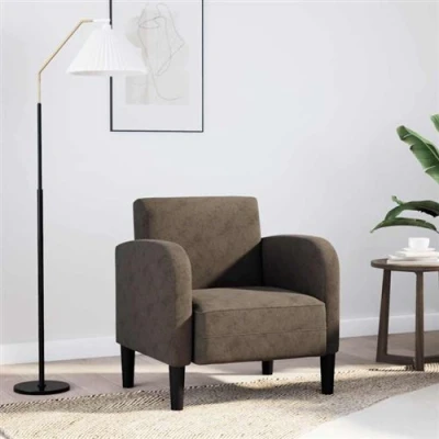 Image de vidaXL Chaise de canapé avec accoudoirs gris foncé 54 cm similicuir4100535
