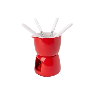 Afbeelding van Cosy&amp;Trendy Chocolade Fondue Porselein Ø 11,5cm Rood