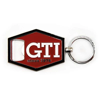 Afbeelding van BRISA VW Volkswagen Collection sleutelhanger, accessoire met bierflesopener in GTI design (zeshoek/rood)