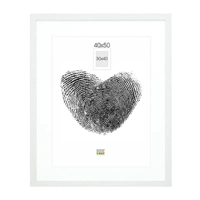 Afbeelding van Deknudt Frames fotolijst wit met passe partout 30x40 / 40x50 cm