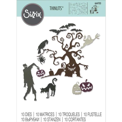 Afbeelding van Sizzix Thinlits Snijmal Set Creeps 10 stuks