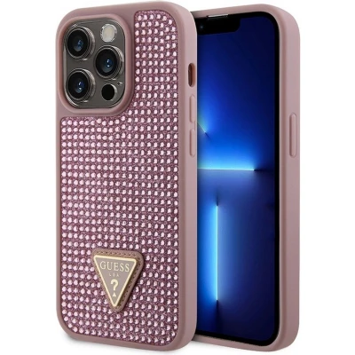Afbeelding van Guess Rhinestones Back Cover Geschikt voor Apple iPhone 15 Pro Max (6.7&quot;) Roze