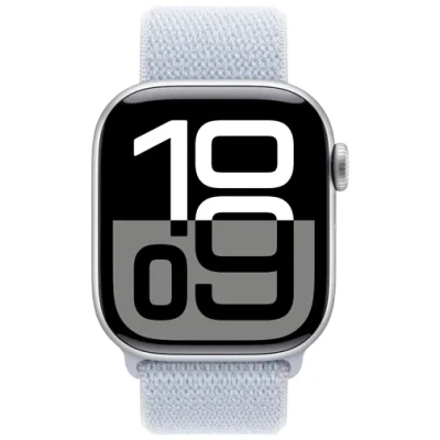 Afbeelding van Apple Watch S10 GPs 42 Mm Aluminum Silver Kast Blue Cloud Sport Loop Band (mwwg3qf/a)