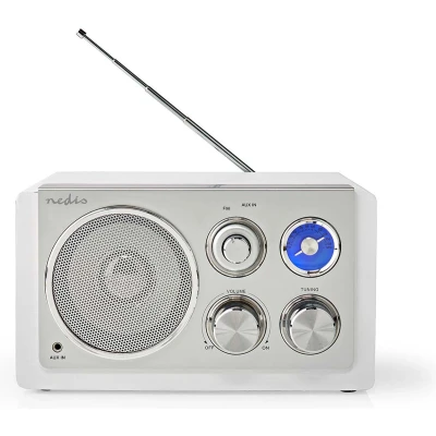 Afbeelding van Nedis Rdfm5110Wt Fm Radio Tafelmodel Wit/Zilver