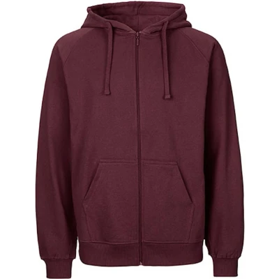 Afbeelding van Fairtrade Men&#039;s Zip Hoodie met capuchon Bordeaux S