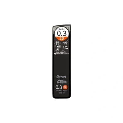 Afbeelding van Pentel Ain Leads Recharge pour stylo mécanique 0,3 mm 2 B 25 pièces