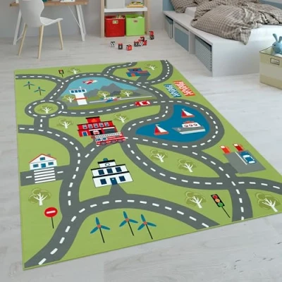 Afbeelding van Paco Home Kindertapijt Laagpolige Vloerkleden Voor Kinderkamer Speelkleed Meerkleurig 80x150 cm