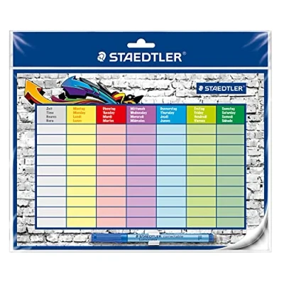 Afbeelding van Staedtler Stundenplan Muurkalender Duits, Engels, Frans, Spaans 1 week per pagina stuk(s)