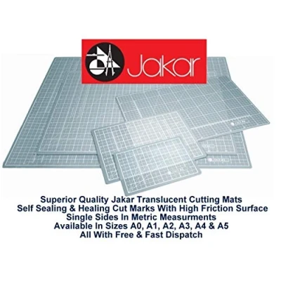 Afbeelding van Jakar snijmat dubbelzijdig A0, A1, A2, A3, A4, A5 formaat in cm, mm, inch, groen, transparant, doorschijnend (230 x 160 3 mm)