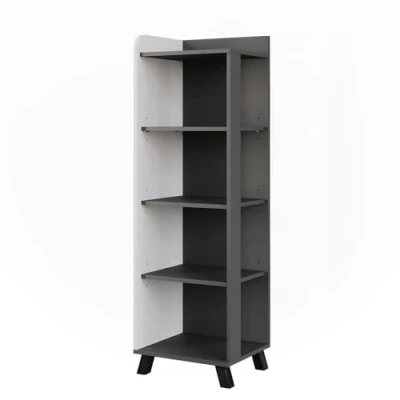 Afbeelding van Vicco KarenBadkamermeubel 40 x 128 cm met 4 compartimenten Antraciet/wit