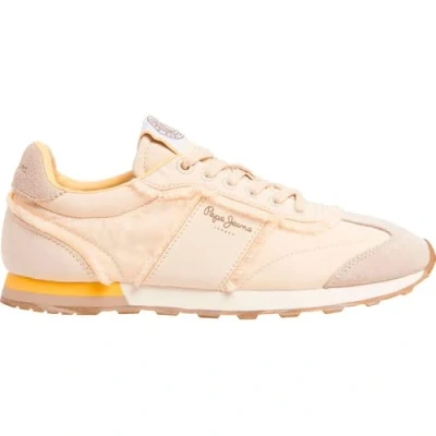 Afbeelding van Pepe Jeans ONCE Sneakers laag, Dames, Maat: 39, Off white Leer en textiel