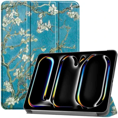 Afbeelding van iMoshion Tablet Hoes Geschikt voor iPad Pro 13 (2024) M4 Design Trifold Bookcase Groen /Green Plant
