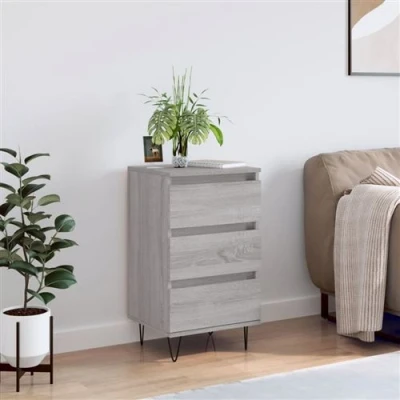 Afbeelding van vidaXL Dressoir 40x35x70 cm bewerkt hout grijs sonoma
