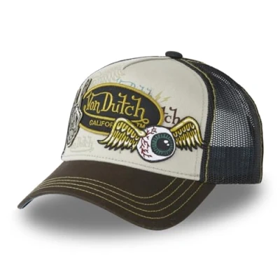 Afbeelding van Vondutch Green/Ecru/Black Trucker Snapback PATCHES Cap