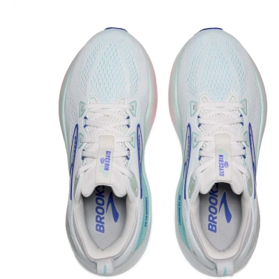 Afbeelding van Brooks Glycerin GTS 22 Hardloopschoenen voor op de weg, Dames, Maat: 38.5, White limpet shell amparo blue Textiel