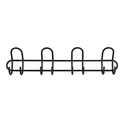 Afbeelding van HOME It® kapstok met 4 haken Ø8 mm x 54,5x6,5 13 cm zwart