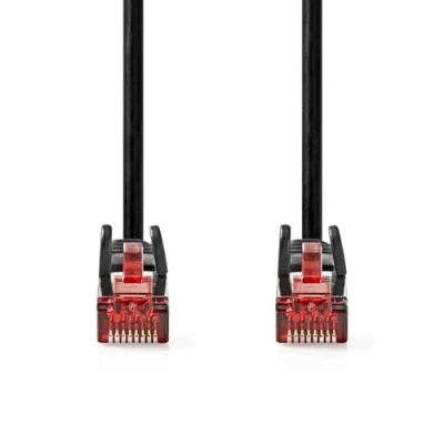 Afbeelding van Nedis CAT6 Netwerkkabel RJ45 Male U/UTP 30.0 m Rond PVC Zwart Label