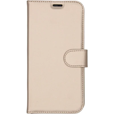 Afbeelding van iPhone 11 Pro Max Hoesje Met Pasjeshouder Accezz Wallet Softcase Bookcase goud