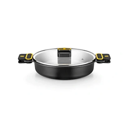 Afbeelding van BRA Daily Pro Lage braadpan, 36 cm, van gegoten aluminium, antiaanbaklaag, PFOA vrij, geschikt voor alle warmtebronnen en inductiekookplaten