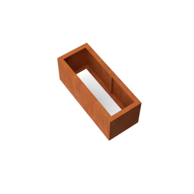 Afbeelding van Artesa Rechthoekige plantenbak cortenstaal L100 x B40 H40 cm zonder bodem Geroba