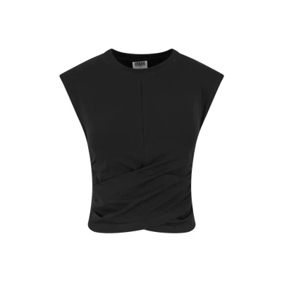 Afbeelding van Urban Classics Cropped Wrapped Top, Dames, Maat: 5XL, Black