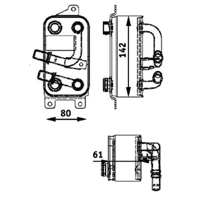 Afbeelding van MAHLE ORIGINAL CLC 43 000P Oliekoeler, automatische transmissie