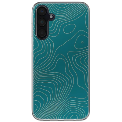 Afbeelding van imoshion hoesje Geschikt voor Samsung Galaxy A35 Siliconen Design Meerkleurig / Topo Turquoise