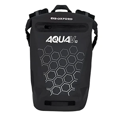 Afbeelding van Zwarte Rugzak Waterdichte Rugtas Oxford Aqua 12 Liter zwart