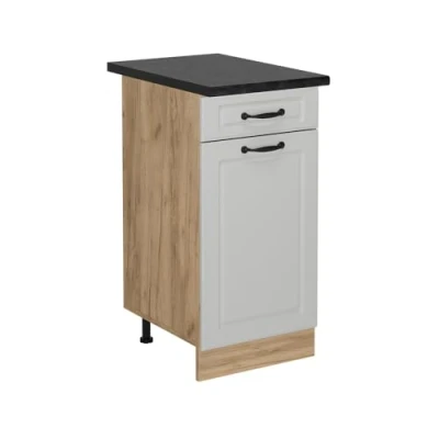 Afbeelding van Vicco Keukenonderkast R Line, Wit Landhuis/Krachtige eik goud, 40 cm , WB Antraciet