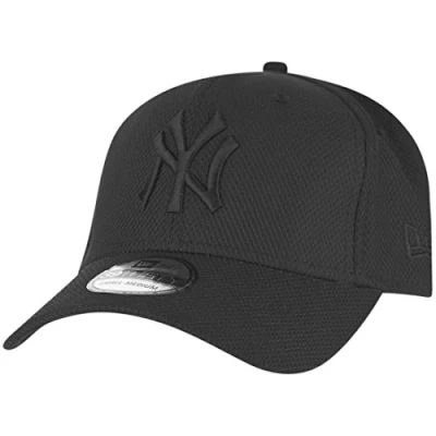 Afbeelding van New Era MLB York Yankees Tonal Diamond 39THIRTY Stretch Fit Cap, zwart.