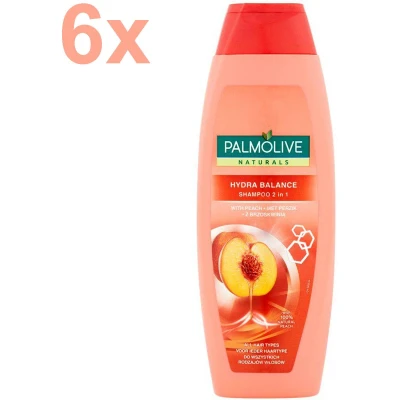 Afbeelding van Palmolive Naturals Shampoo 2 in 1 Hydra Balance Perzik 6x 350ml