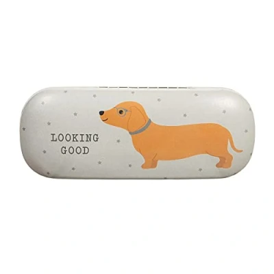 Afbeelding van Brillendoos met hond beige Sass &amp; Belle