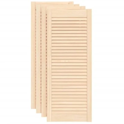 Afbeelding van vidaXL Lamellenkastdeuren 4 stuks 99,3 x 39,4 cm massief grenen