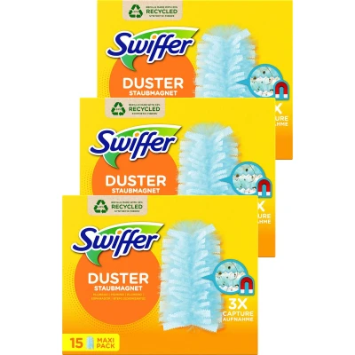 Afbeelding van Swiffer Duster Trap &amp; Lock wisser Voordeelverpakking 3 x 15 Navullingen