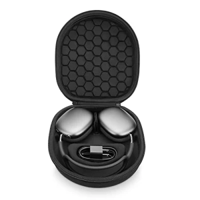 Afbeelding van Yinke Smart Case for New Apple AirPods Max Supports Sleep Mode , Hard Organizer Portable Carry Travel Cover Storage Bag (Black)