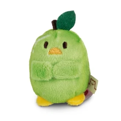 Afbeelding van MYMOCHI pluche kuiken Tschieps appel 5cm groen zacht pluche, schattig dier om te knuffelen, spelen, voor kinderen en volwassenen, een geweldig cadeau idee