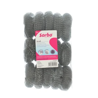 Afbeelding van Sorbo pannenspons/metaalspons 15x 23 grams extra sterk