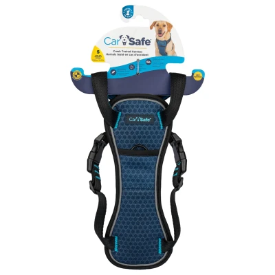 Afbeelding van Hondentuigje Company of Animals Carsafe Crash Tested Blauw Voor op reis